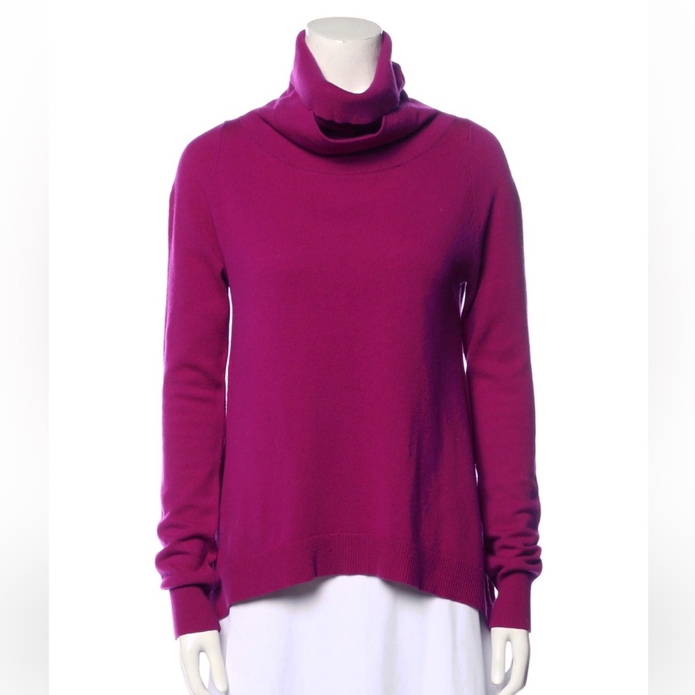 Diane Von Furstenberg Women's Cashmere Wool double turtleneck Sweater Small
